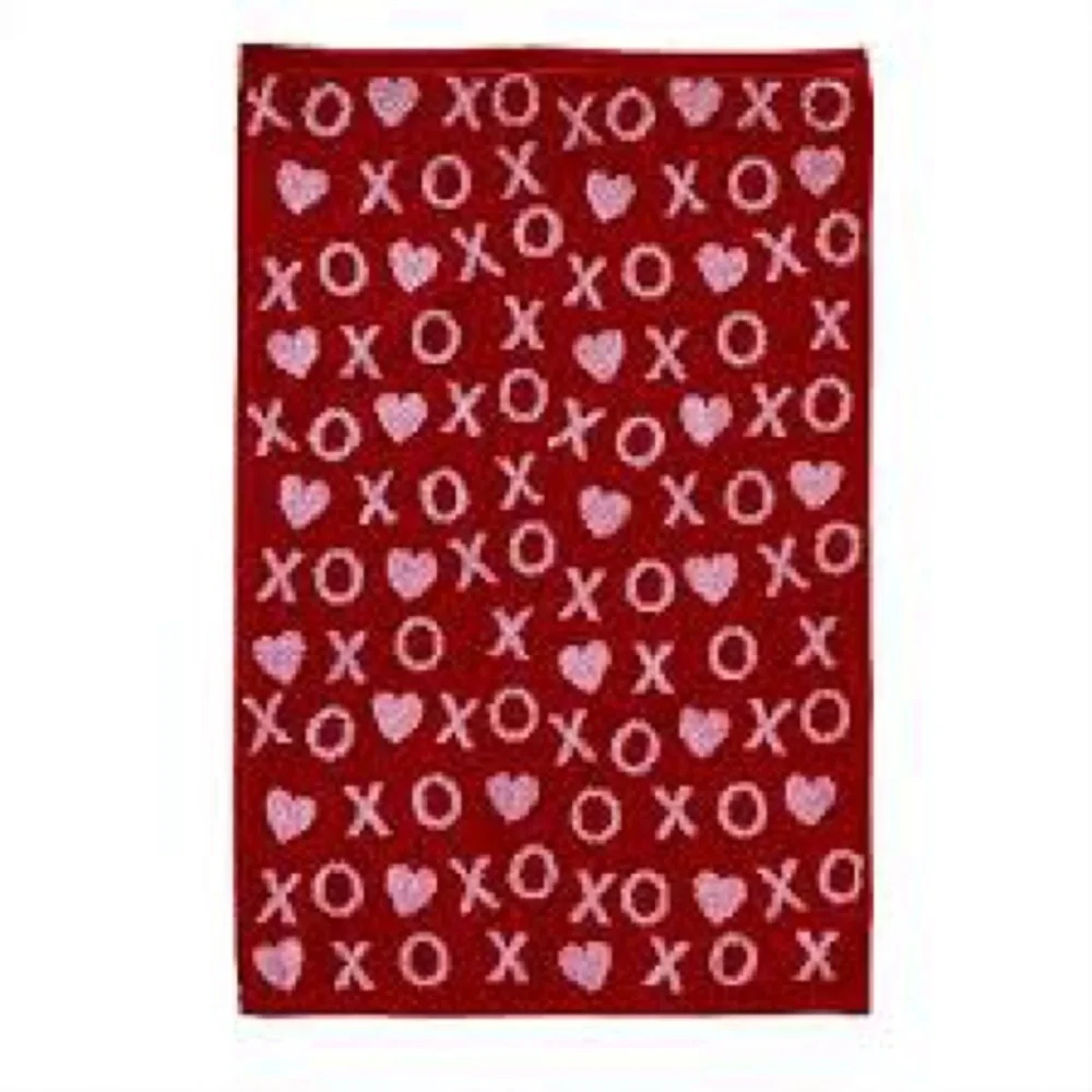 NEW Valentines Day Heart,Xs and Os Hand-towel 16” x 25”
